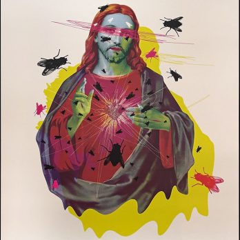 Sagrado Corazón de Jesús (Sacred Heart of Jesus) imagenes surrounded by flies